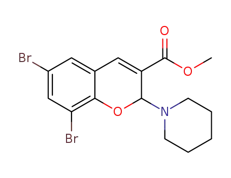 methyl 6,8-dibromo-2-(piperidin-1-yl)-2H-chromene-3-carboxylate