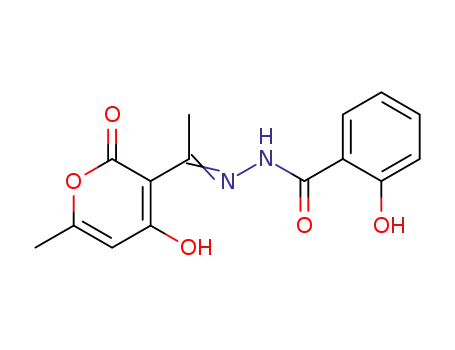3-[1-(2'-hydroxybenzoyl)-hydrazono-ethyl]-4-hydroxy-6-methyl-2H-pyran-2-one