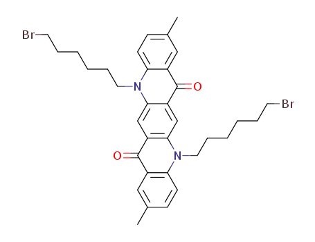 2,9-dimethyl-5,12-bis(6-bromohexyl)-5,12-dihydroquino[2,3-b]acridine-7,14-dione