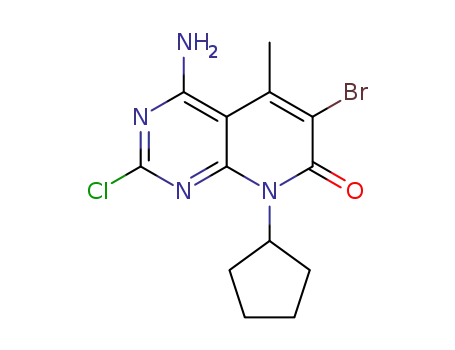 2-chloro-6-bromo-8-cyclopentyl-5-methyl-8H-pyrido[2,3-d]pyrimidin-7-one