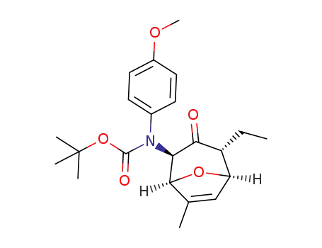 tert-butyl ((1S,2R,4R,5R)-4-ethyl-7-methyl-3-oxo-8-oxabicyclo[3.2.1]oct-6-en-2-yl)(4-methoxyphenyl)carbamate