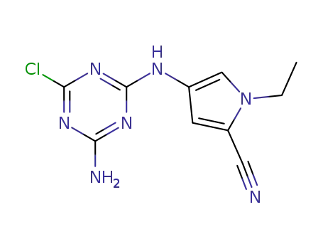4-[(4-amino-6-chloro-1,3,5-triazin-2-yl)amino]-1-ethyl-1H-pyrrole-2-carbonitrile