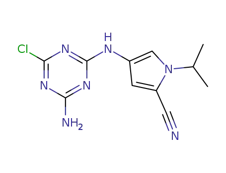 4-[(4-amino-6-chloro-1,3,5-triazin-2-yl)amino]-1-isopropyl-1H-pyrrole-2-carbonitrile