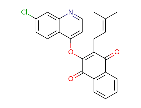 2-((7-chloroquinolin-4- yl)oxy)-3-(3-methylbut-2- en- 1-yl)naphthalene-1,4- dione