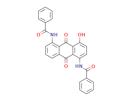 Molecular Structure of 6370-96-3 (N,N'-(4-Hydroxy-9,10-dihydro-9,10-dioxoanthracene-1,5-diyl)bis(benzamide))
