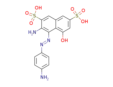 3-amino-4-(4-amino-phenylazo)-5-hydroxy-naphthalene-2,7-disulfonic acid