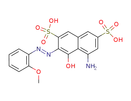 5-amino-4-hydroxy-3-(2-methoxy-phenylazo)-naphthalene-2,7-disulfonic acid