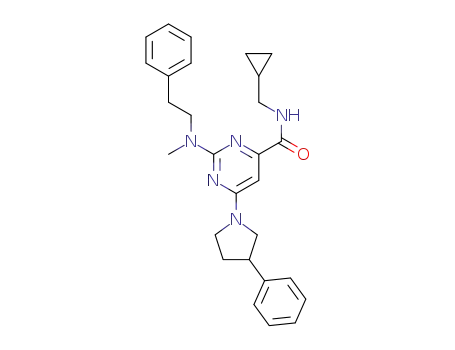 (±)-N-(cyclopropylmethyl)-2-(methyl(phenethyl)amino)-6-(3-phenylpyrrolidin-1-yl)pyrimidine-4-carboxamide