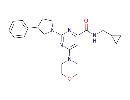 (±)-N-(cyclopropylmethyl)-6-morpholino-2-(3-phenylpyrrolidin-1-yl)pyrimidine-4-carboxamide