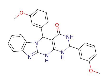 2,5-bis(3-methoxyphenyl)-2,3,5,12-tetrahydrobenzo[4,5]imidazo[1,2-a]pyrimido[4,5-d]pyrimidin-4(1H)-one