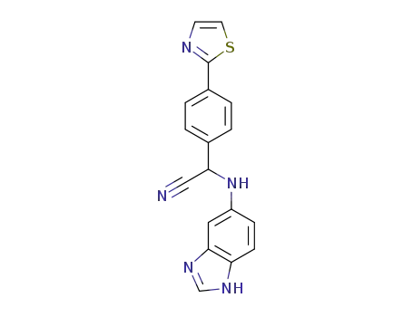 (1H-benzimidazol-5-ylamino)[4-(1,3-thiazol-2-yl)phenyl]acetonitrile