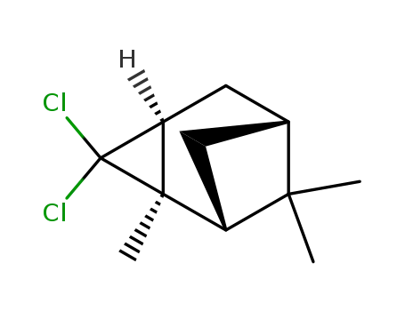 3,3-dichloro 2,7,7-trimethyl tricyclo<4.1.1.02,4>octane