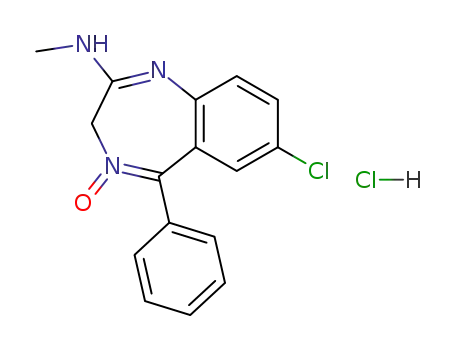 Molecular Structure of 438-41-5 (CHLORDIAZEPOXIDE HYDROCHLORIDE)