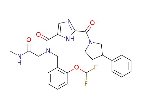 N-(2-(difluoromethoxy)benzyl)-N-(2-(methylamino)-2-oxoethyl)-2-(3-phenylpyrrolidine-1-carbonyl)-1H-imidazole-5-carboxamide