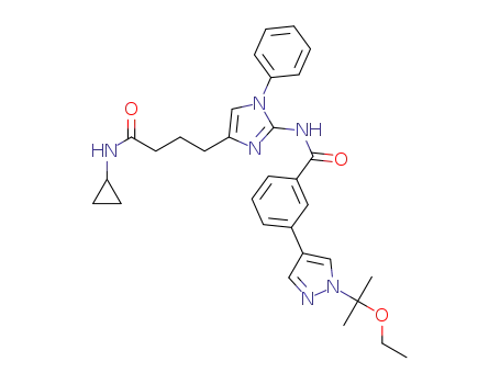 N-(4-(4-(cyclopropylamino)-4-oxobutyl)-1-phenyl-1H-imidazol-2-yl)-3-(1-(2-ethoxypropan-2-yl)-1H-pyrazol-4-yl)benzamide