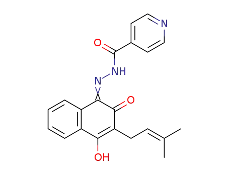 1-N'-(4-hydroxy-3-(3-methylbut-2-enyl)-2-oxonaphthalen-1(2H)-ylidene)isonicotinohydrazide