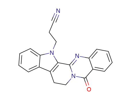 3-(5-oxo-7,8-dihydro-5H-indolo[2',3':3,4]pyrido[2,1-b]quinazolin-13-yl)-propionitrile