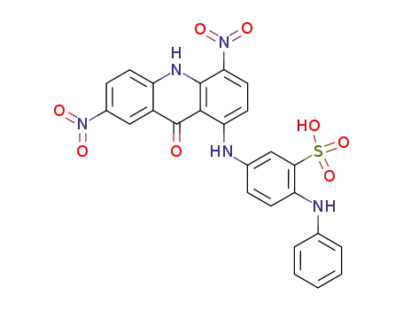 2-anilino-5-(4,7-dinitro-9-oxo-9,10-dihydro-acridin-1-ylamino)-benzenesulfonic acid