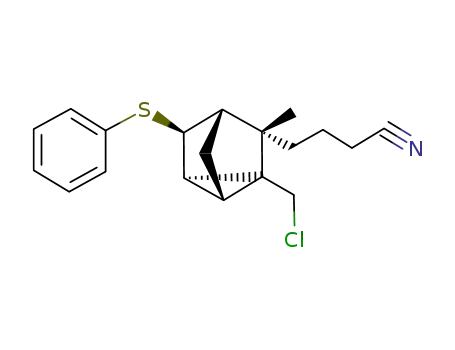 4-((1S,3S,4S,5S,6R)-2-Chloromethyl-3-methyl-5-phenylsulfanyl-tricyclo[2.2.1.02,6]hept-3-yl)-butyronitrile
