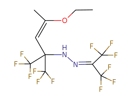 N-((Z)-3-Ethoxy-1,1-bis-trifluoromethyl-but-2-enyl)-N'-(2,2,2-trifluoro-1-trifluoromethyl-ethylidene)-hydrazine
