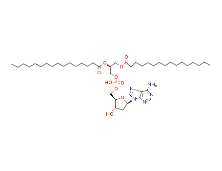 Hexadecanoic acid (S)-2-{[(2R,3S,5R)-5-(6-amino-purin-9-yl)-3-hydroxy-tetrahydro-furan-2-ylmethoxy]-hydroxy-phosphoryloxy}-1-hexadecanoyloxymethyl-ethyl ester