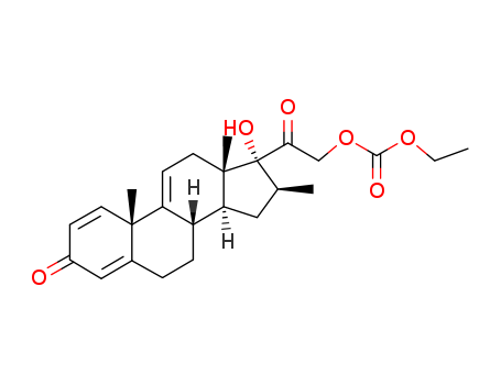 Pregna-1,4,9(11)-triene-3,20-dione,21-[(ethoxycarbonyl)oxy]-17-hydroxy-16-methyl-, (16b)-