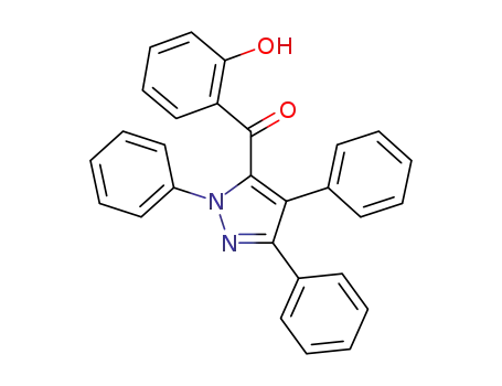 Molecular Structure of 141885-59-8 (Methanone, (2-hydroxyphenyl)(1,3,4-triphenyl-1H-pyrazol-5-yl)-)