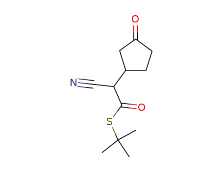 Cyano-(3-oxo-cyclopentyl)-thioacetic acid S-tert-butyl ester