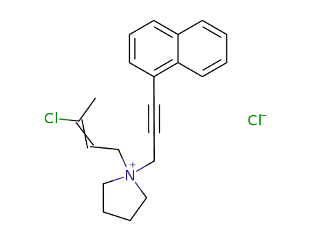1-((Z)-3-Chloro-but-2-enyl)-1-(3-naphthalen-1-yl-prop-2-ynyl)-pyrrolidinium; chloride