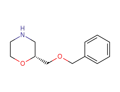 Molecular Structure of 135065-70-2 (Morpholine, 2-[(phenylmethoxy)methyl]-, (2R)-)