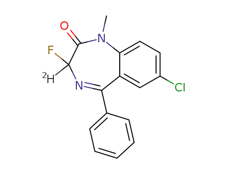 7-chloro-3-fluoro-1,3-dihydro-1-methyl-5-phenyl-2H-1,4-benzodiazepin-2-one-3d