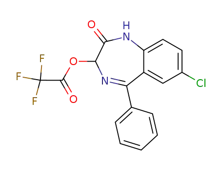 Trifluoro-acetic acid 7-chloro-2-oxo-5-phenyl-2,3-dihydro-1H-benzo[e][1,4]diazepin-3-yl ester