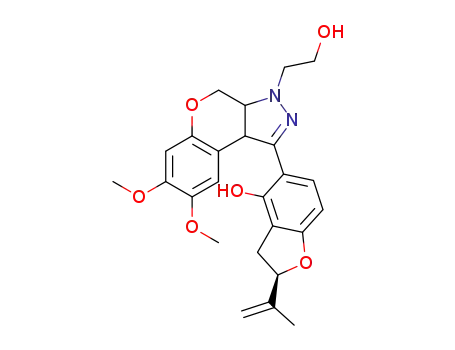 (R)-5-[3-(2-Hydroxy-ethyl)-7,8-dimethoxy-3,3a,4,9b-tetrahydro-chromeno[3,4-c]pyrazol-1-yl]-2-isopropenyl-2,3-dihydro-benzofuran-4-ol