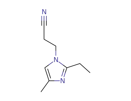 Molecular Structure of 23996-25-0 (2-Ethyl-4-methyl-1H-imidazole-1-propanenitrile)