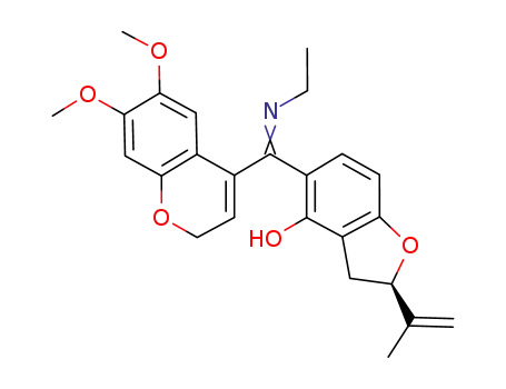 <1-(4-hydroxy-2-methylethenyl-2,3-dihydrobenzofuran-5-yl)-1-(6,7-dimethoxy-2H-chromen-4-yl)methylidene>ethylamine