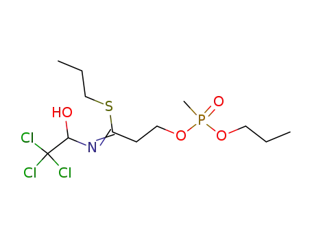 O-propyl-O-<3(N-1-hydroxy-2,2,2-trichloroethyl)imino-3-propylthio>propylmethylphosphonate