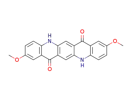 Molecular Structure of 2190-64-9 (2,9-dimethoxy-5,12-dihydroquino[2,3-b]acridine-7,14-dione)