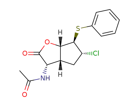 4-endo-acetylamino-7-endo-chloro-8-exo-phenylsulfenyl-2-oxabicyclo<3.3.0>octane-3-one