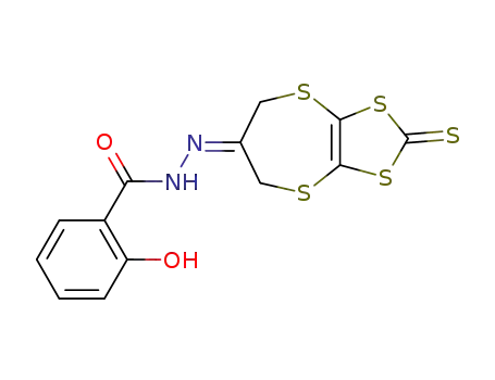 2-Hydroxy-benzoic acid (2-thioxo-[1,3]dithiolo[4,5-b][1,4]dithiepin-6-ylidene)-hydrazide