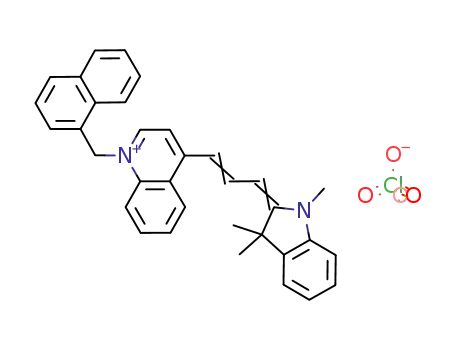 1-(1-Naphthylmethyl)-4-<3-(1,3,3-trimethyl-2-indolinylidene)-1-propenyl>quinolinium perchlorate