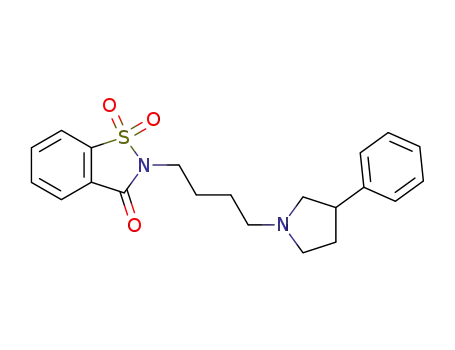 1,1-dioxo-2-[4-(3-phenyl-pyrrolidin-1-yl)-butyl]-1,2-dihydro-1λ6-benzo[d]isothiazol-3-one