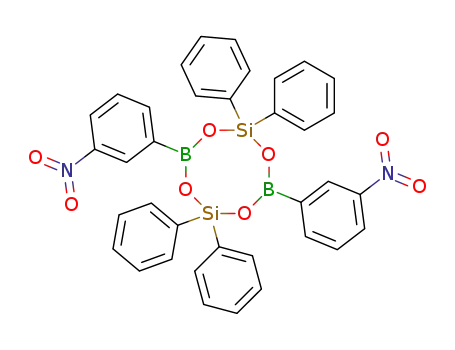 4,8-bis-(3-nitro-phenyl)-2,2,6,6-tetraphenyl-[1,3,5,7,2,6,4,8]tetroxadisiladiborocane