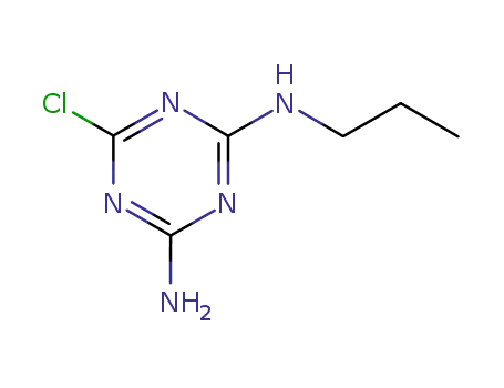Molecular Structure of 37019-16-2 (6-Chloro-2-propylamino-4-amino-1,3,5-triazine)