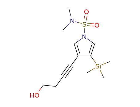 N,N-dimethyl 3-trimethylsilyl-4-(4-hydroxy-1-butynyl)-1H-pyrrole-1-sulfonamide
