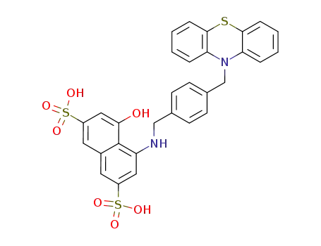 4-hydroxy-5-(4-phenothiazin-10-ylmethyl-benzylamino)-naphthalene-2,7-disulfonic acid