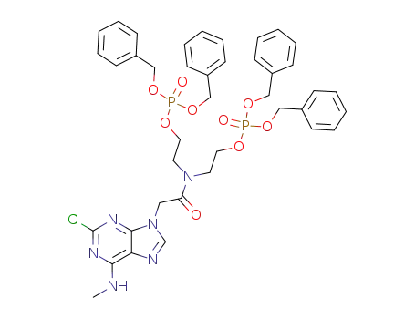 9-bis(2-dibenzylphosphatoethylamino)-acetyl-2-chloro-6-methylamino-purine