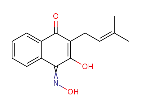 3-hydroxy-4-(hydroxyimino)-2-(3-methylbut-2-enylnaphtalen-1(4H)-one)