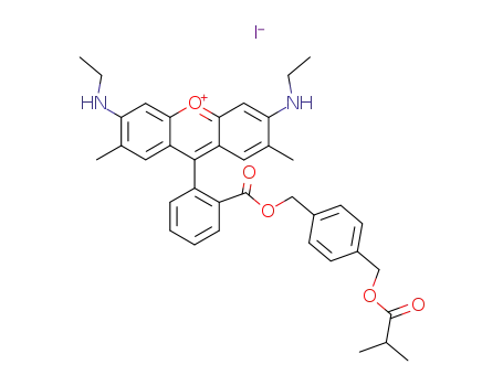rhodamine 19 4-(2'-methyl-propionyl)-oxymethyl-1-phenylmethyl ester iodide