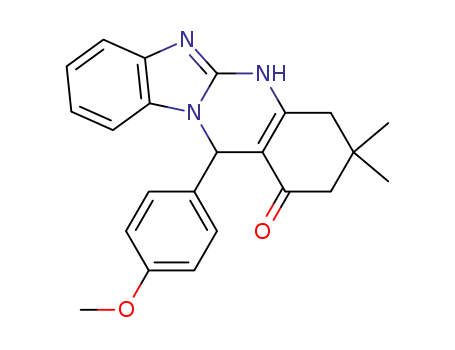 3,3-dimethyl-12-(4-methoxyphenyl)-3,4,5,12-tetrahydrobenzo [4,5]imidazo-[2,1-b]quinazolin-1(2H)-one