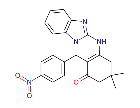 3,3-dimethyl-12-(4-nitrophenyl)-3,4,5,12-tetrahydrobenzo[4,5]imidazo-[2,1-b]quinazolin-1(2H)-one